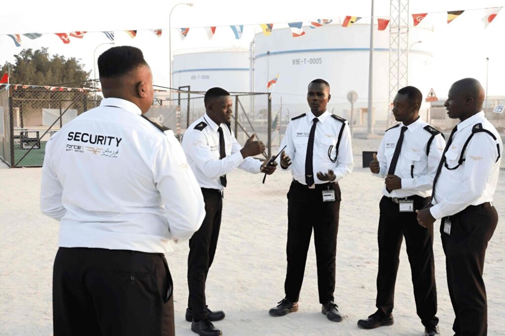 FSS security team coordinating on-site operations, demonstrating reliable and well-trained Event Security in Qatar.